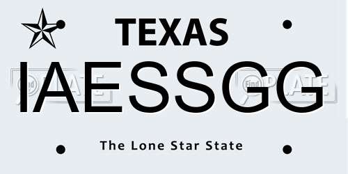 IAESSGG Texas License Plate