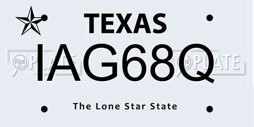IAG68Q Texas License Plate