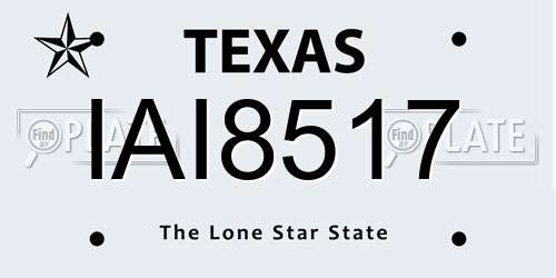 IAI8517 Texas License Plate