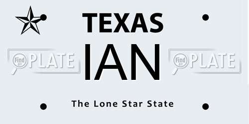 IAN Texas License Plate