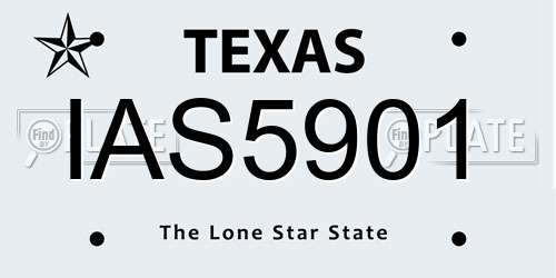 IAS5901 Texas License Plate