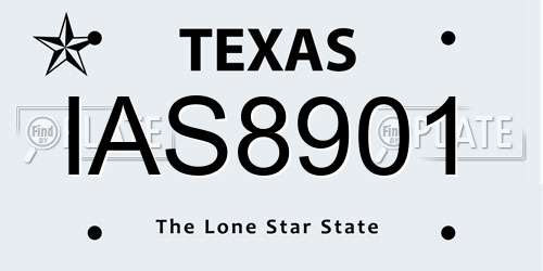 IAS8901 Texas License Plate