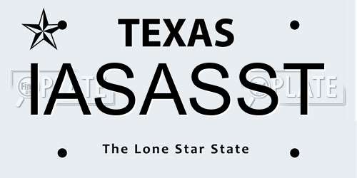 IASASST Texas License Plate
