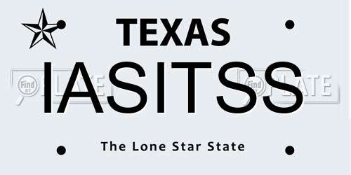 IASITSS Texas License Plate