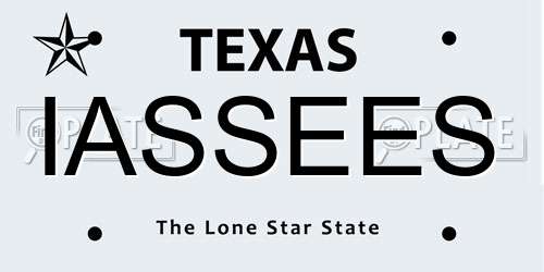 IASSEES Texas License Plate