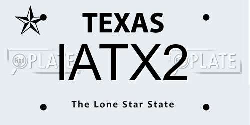 IATX2 Texas License Plate