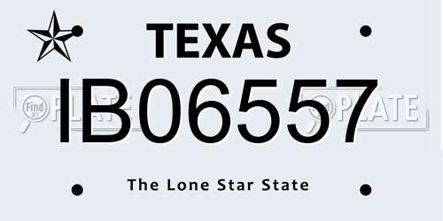 IB06557 Texas License Plate