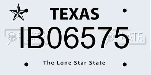 IB06575 Texas License Plate