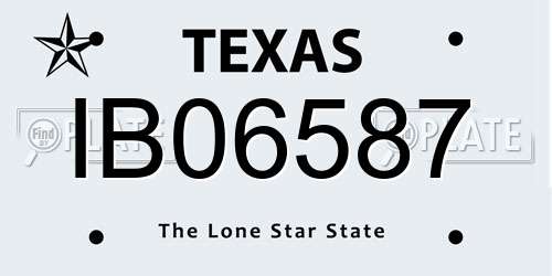 IB06587 Texas License Plate