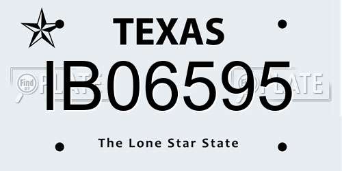IB06595 Texas License Plate