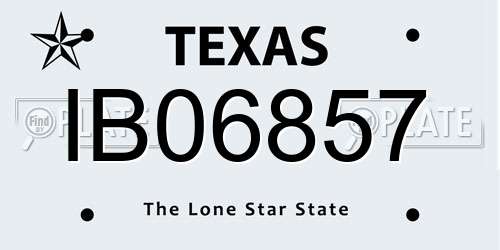 IB06857 Texas License Plate