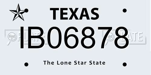 IB06878 Texas License Plate