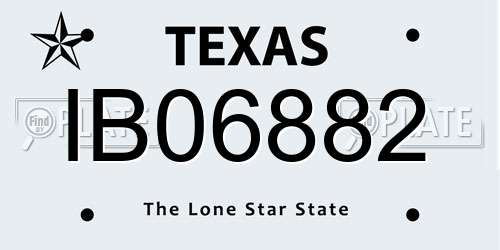IB06882 Texas License Plate