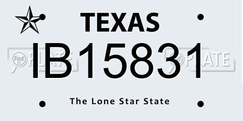 IB15831 Texas License Plate
