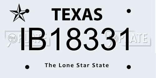 IB18331 Texas License Plate