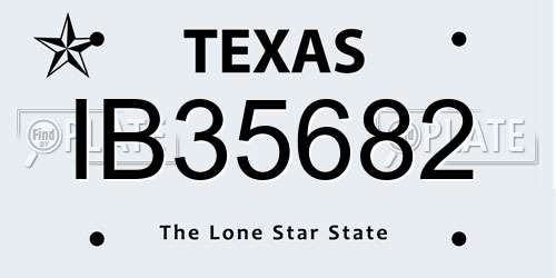 IB35682 Texas License Plate