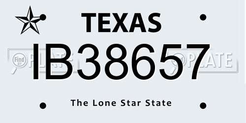 IB38657 Texas License Plate