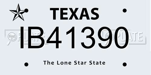 IB41390 Texas License Plate