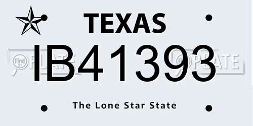 IB41393 Texas License Plate