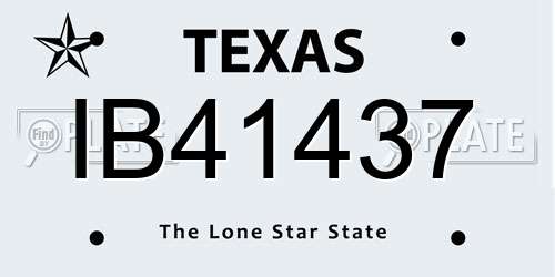 IB41437 Texas License Plate
