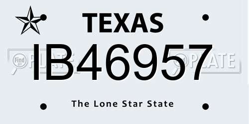 IB46957 Texas License Plate