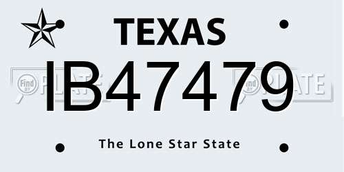 IB47479 Texas License Plate