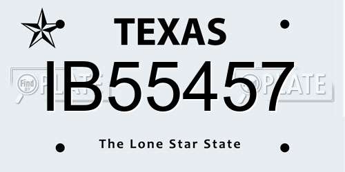 IB55457 Texas License Plate