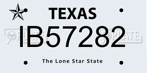 IB57282 Texas License Plate