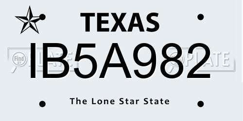 IB5A982 Texas License Plate