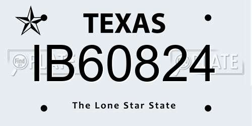 IB60824 Texas License Plate