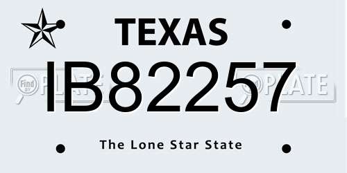 IB82257 Texas License Plate
