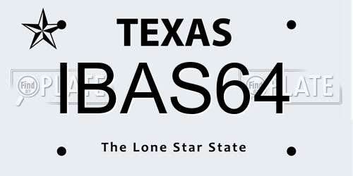IBAS64 Texas License Plate