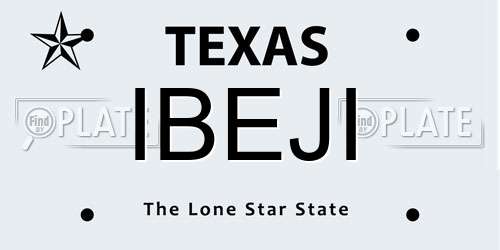 IBEJI Texas License Plate