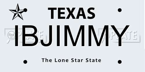 IBJIMMY Texas License Plate