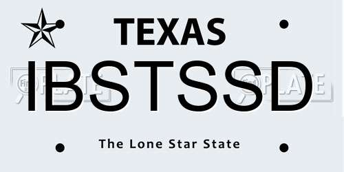 IBSTSSD Texas License Plate