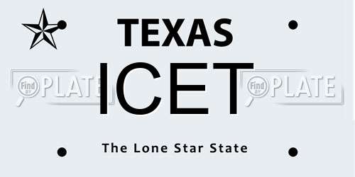ICET Texas License Plate