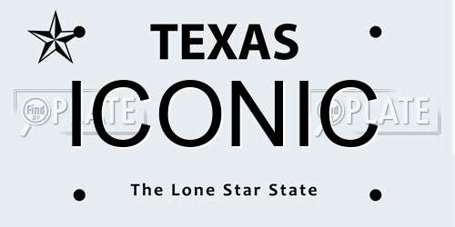ICONIC Texas License Plate