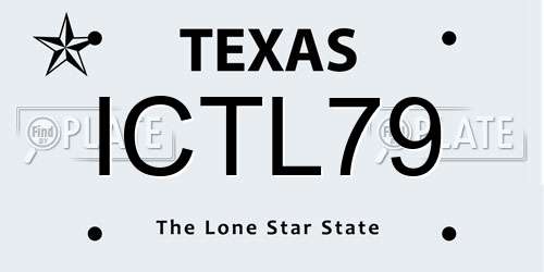 ICTL79 Texas License Plate
