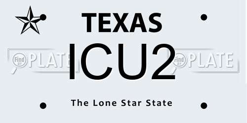 ICU2 Texas License Plate