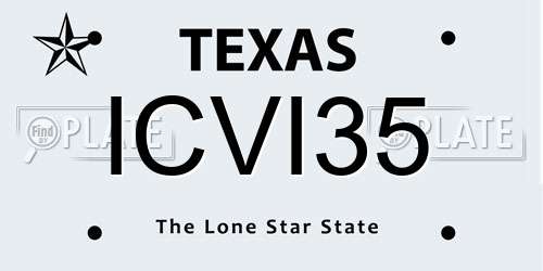 ICVI35 Texas License Plate