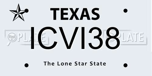 ICVI38 Texas License Plate