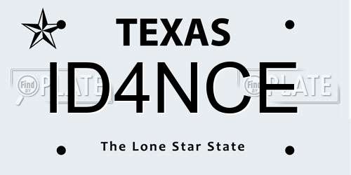 ID4NCE Texas License Plate