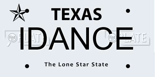 IDANCE Texas License Plate