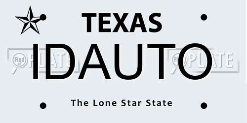 IDAUTO Texas License Plate