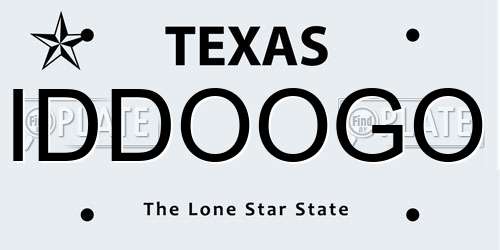 IDDOOGO Texas License Plate