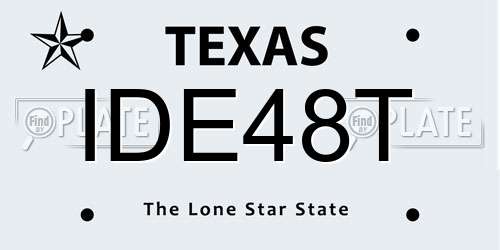 IDE48T Texas License Plate