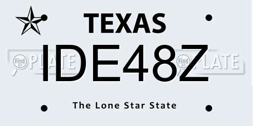 IDE48Z Texas License Plate