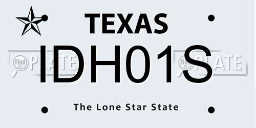 IDH01S Texas License Plate