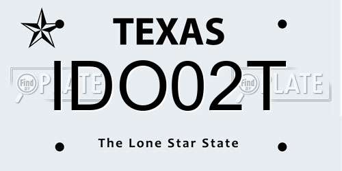 IDO02T Texas License Plate