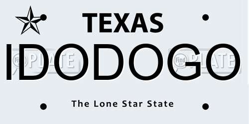 IDODOGO Texas License Plate